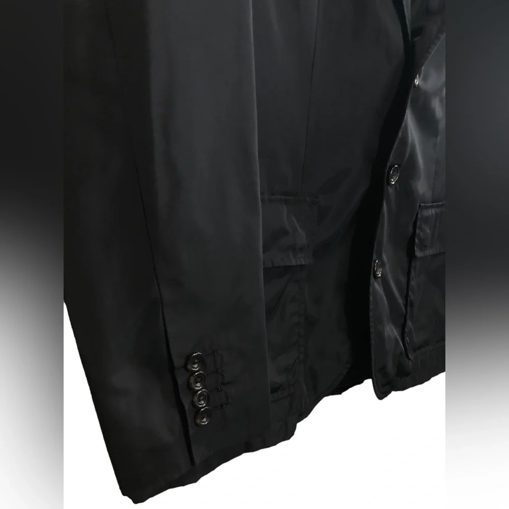 Black Saks Fifth Avenue Water Repellent Blazer Coat Jacket Mens Small Workwear